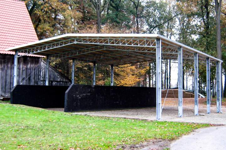 Hallenbau Unterstellhalle - Siloüberdachung