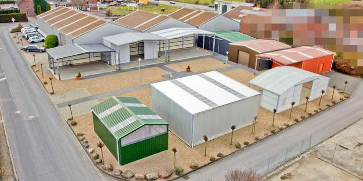 Verschiedene Hallentypen in unserer Ausstellung Ausstellung von TYPE Systemhallen in Buldern.