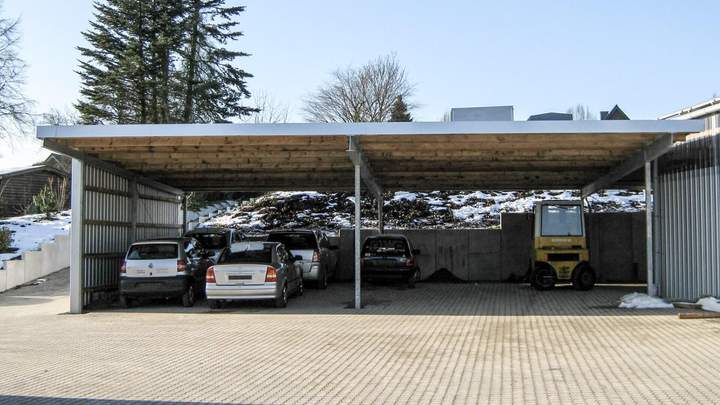 Pultdachhalle Autos Pultdachhalle für Autos